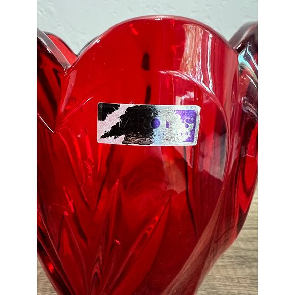 Marquis by Waterford- Red Crystal Vase, Made in Germany Vintage - Picture 6 of 8